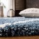 Modern Blue Shaggy Living Mat